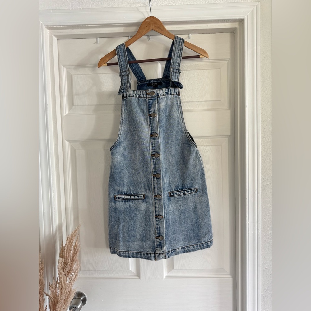 Forever 21 Light Wash Denim Overall Dress - Picture 11 of 11